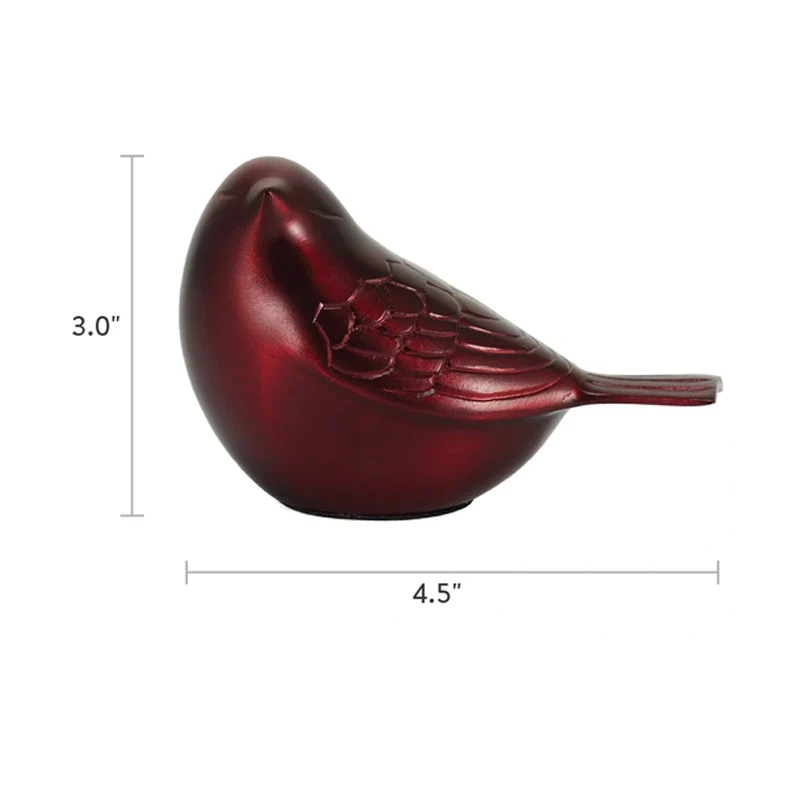The Lucy Songbird Keepsake Urn in Red - Image 3