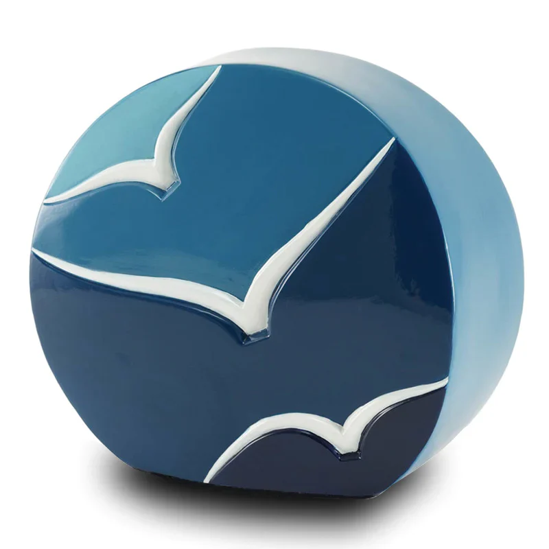 The Winston Urn in Bird Blue